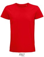 SOL´S T-Shirt "Men's Pioneer" Bio-Baumwolle für Herren, White XS, L03565 – Red