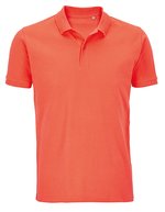 SOL´S Poloshirt "Men's Planet" Bio-Baumwolle für Herren, White S, L03566 – Pop Orange