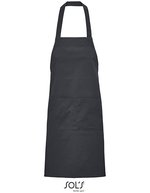 SOL´S Bio-Baumwoll-Schürze mit Vordertaschen, Ancient Pink 90 x 75 cm, L03569 – Gris fonce (Uni)