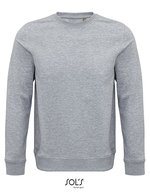 SOL´S Comet Sweatshirt aus Bio-Baumwolle, Black XS, L03574 – Grey Melange