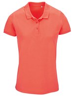 SOL´S Bio-Baumwolle Poloshirt mit Knopfleiste, White XS, L03575 – Pop Arancione