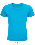 SOL´S Kids' Pioneer T-Shirt aus Bio-Baumwolle, White 2 Jahre (86/94), L03578 – Aqua
