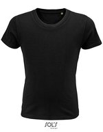 SOL´S Kids' Pioneer T-Shirt aus Bio-Baumwolle, White 2 Jahre (86/94), L03578 – Deep Black