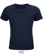 SOL´S Kids' Pioneer T-Shirt aus Bio-Baumwolle, White 2 Jahre (86/94), L03578 – French Navy