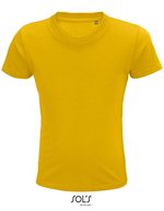 SOL´S Kids' Pioneer T-Shirt aus Bio-Baumwolle, White 2 Jahre (86/94), L03578 – Gold