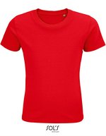 SOL´S Kids' Pioneer T-Shirt aus Bio-Baumwolle, White 2 Jahre (86/94), L03578 – Red