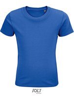 SOL´S Kids' Pioneer T-Shirt aus Bio-Baumwolle, White 2 Jahre (86/94), L03578 – Royal Blue 241