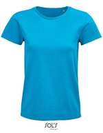 SOL´S T-Shirt aus Bio-Baumwolle für Damen, White S, L03579 – Acqua