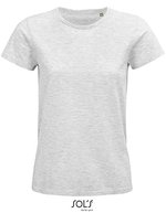 SOL´S T-Shirt aus Bio-Baumwolle für Damen, White S, L03579 – Cenere (Melange)