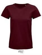 SOL´S T-Shirt aus Bio-Baumwolle für Damen, White S, L03579 – Borgogna