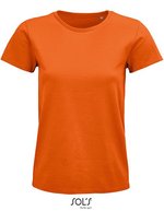 SOL´S T-Shirt aus Bio-Baumwolle für Damen, White S, L03579 – Arancione