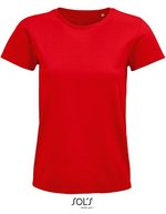 SOL´S T-Shirt aus Bio-Baumwolle für Damen, White S, L03579 – Rosso