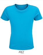 SOL´S Crusader T-Shirt aus Bio-Baumwolle für Kinder, White 2 Jahre (86/94), L03580 – Acqua