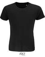 SOL´S Crusader T-Shirt aus Bio-Baumwolle für Kinder, White 2 Jahre (86/94), L03580 – Profondo Nero