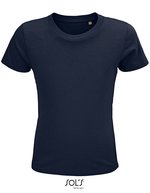 SOL´S Crusader T-Shirt aus Bio-Baumwolle für Kinder, White 2 Jahre (86/94), L03580 – Blu navy francese