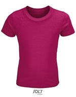 SOL´S Crusader T-Shirt aus Bio-Baumwolle für Kinder, White 2 Jahre (86/94), L03580 – Fucsia