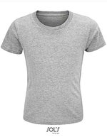 SOL´S Crusader T-Shirt aus Bio-Baumwolle für Kinder, White 2 Jahre (86/94), L03580 – Grigio Melange