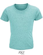 SOL´S Crusader T-Shirt aus Bio-Baumwolle für Kinder, White 2 Jahre (86/94), L03580 – Melange Verde chiaro
