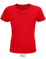 SOL´S Crusader T-Shirt aus Bio-Baumwolle für Kinder, White 2 Jahre (86/94), L03580 – Rosso
