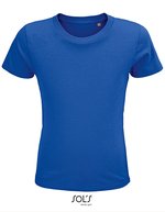 SOL´S Crusader T-Shirt aus Bio-Baumwolle für Kinder, White 2 Jahre (86/94), L03580 – Blu reale 241