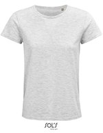 SOL´S T-Shirt aus Bio-Baumwolle für Damen, White S, L03581 – Ash (Heather)