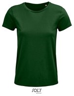 SOL´S T-Shirt aus Bio-Baumwolle für Damen, White S, L03581 – Bottle Green