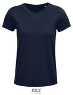 SOL´S T-Shirt aus Bio-Baumwolle für Damen, White S, L03581 – French Navy