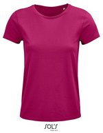 SOL´S T-Shirt aus Bio-Baumwolle für Damen, White S, L03581 – Fuchsia
