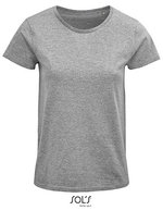 SOL´S T-Shirt aus Bio-Baumwolle für Damen, White S, L03581 – Grey Melange