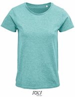 SOL´S T-Shirt aus Bio-Baumwolle für Damen, White S, L03581 – Heather Light Green
