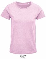SOL´S T-Shirt aus Bio-Baumwolle für Damen, White S, L03581 – Heather Pink