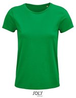 SOL´S T-Shirt aus Bio-Baumwolle für Damen, White S, L03581 – Kelly Green