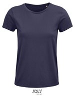 SOL´S T-Shirt aus Bio-Baumwolle für Damen, White S, L03581 – Mouse Grey (Solid)