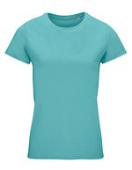 SOL´S T-Shirt aus Bio-Baumwolle für Damen, White S, L03581 – Pool Blue