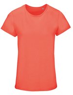 SOL´S T-Shirt aus Bio-Baumwolle für Damen, White S, L03581 – Pop Orange