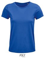 SOL´S T-Shirt aus Bio-Baumwolle für Damen, White S, L03581 – Royal Blue 241