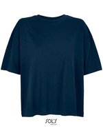 SOL´S Boxy Oversize T-Shirt Bio-Baumwolle für Damen, White S, L03807 – French Navy