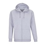 SOL´S Recycelter Full-Zip Hoodie Carter, Black XS, L03812 – Grey Melange