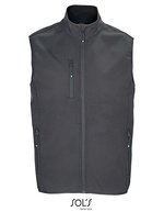 SOL´S Falcon Softshell Bodywarmer mit Reißverschluss, Abyss Blue S, L03825 – Anthracite Gris (Uni)