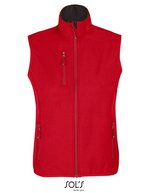 SOL´S Softshell Bodywarmer mit Reißverschluss für Damen, Abyss Blue S, L03826 – Pepper Red