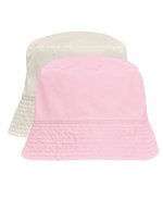 SOL´S Reversible Nylon Bucket Hat aus Recyclingmaterial – Off White/Candy Pink