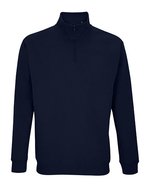 SOL´S 1/4 Zip Sweatshirt Conrad aus Recycling-Polyester, Black XS, L04234 – French Navy