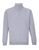 SOL´S 1/4 Zip Sweatshirt Conrad aus Recycling-Polyester, Black XS, L04234 – Grey Melange