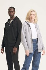SOL´S Bio-Baumwoll Full-Zip Hoodie Calipso, Black XS, L04237 – Bild 1