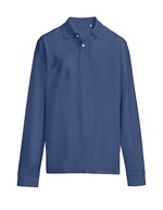 Unisex Pacific Polo Shirt Longsleeve – Denim