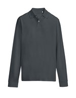 Unisex Pacific Polo Shirt Longsleeve – Mouse Grey (Solid)