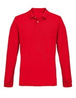 Unisex Pacific Polo Shirt Longsleeve – Red