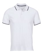 Unisex Polo Shirt Palermo – White/French Navy
