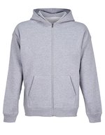 Unisex Full-Zip Hoodie Jelo – Grey Melange