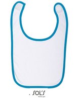 SOL´S Doppellagiges Kinderlätzchen aus Baumwolle, White/Aqua One Size, L116 – Bianco/Acqua
